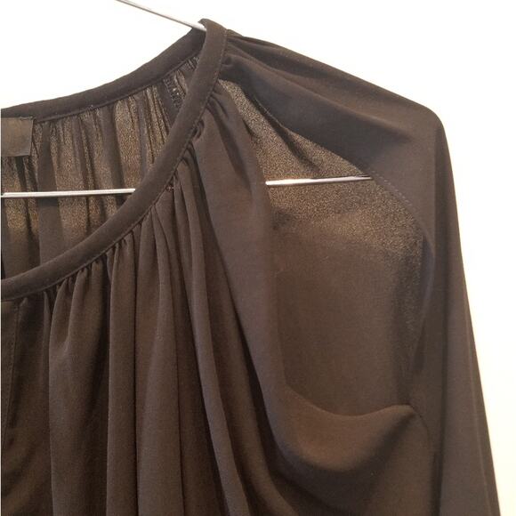 Karen Kane Black Peek a Boo Shoulder Top M - Picture 4 of 10